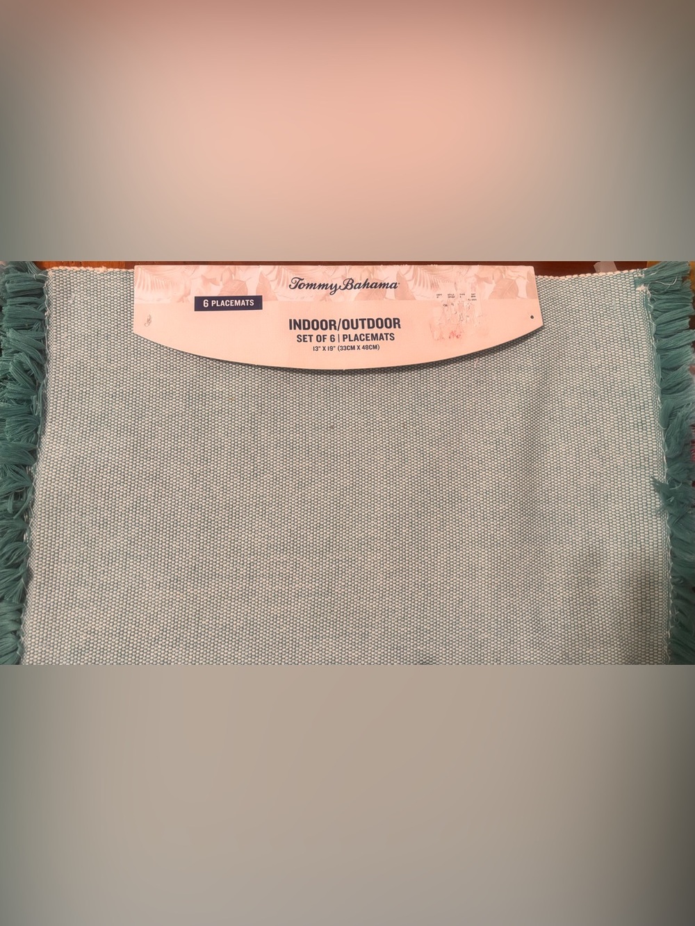 Tommy Bahama Gray Woven Indoor/Outdoor Placemats Set